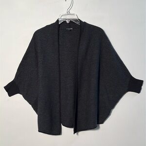 Women's Black Open-Front Sweater